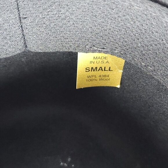 MHT Westerns Master Hatters Of Texas VTG Black Wool Hat Size Small made in USA - Picture 7 of 10